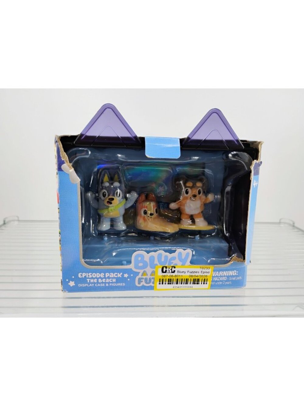 Bluey Fuzzies Collectible Figurine Pack "The Beach" Display Set
